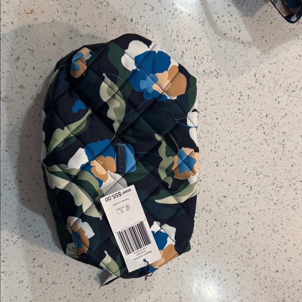 Vera Bradley Blue and Green cosmetic bag - immersed blooms